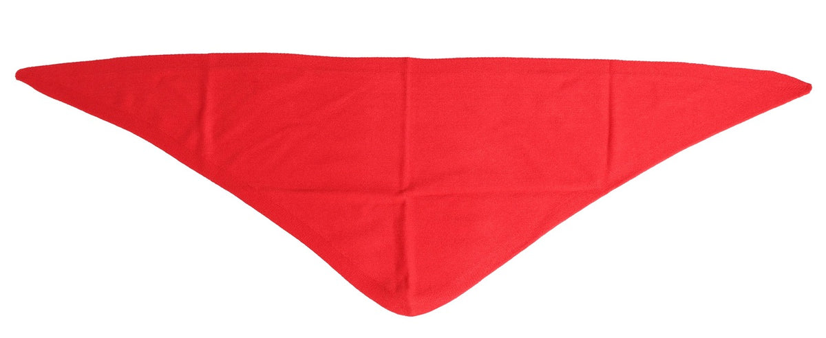 Park Lane - Knitted Triangular Plain Scarf - Red