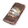 POM Cocoa Velvet Meadow Bunnies Embroidered Jewellery Roll