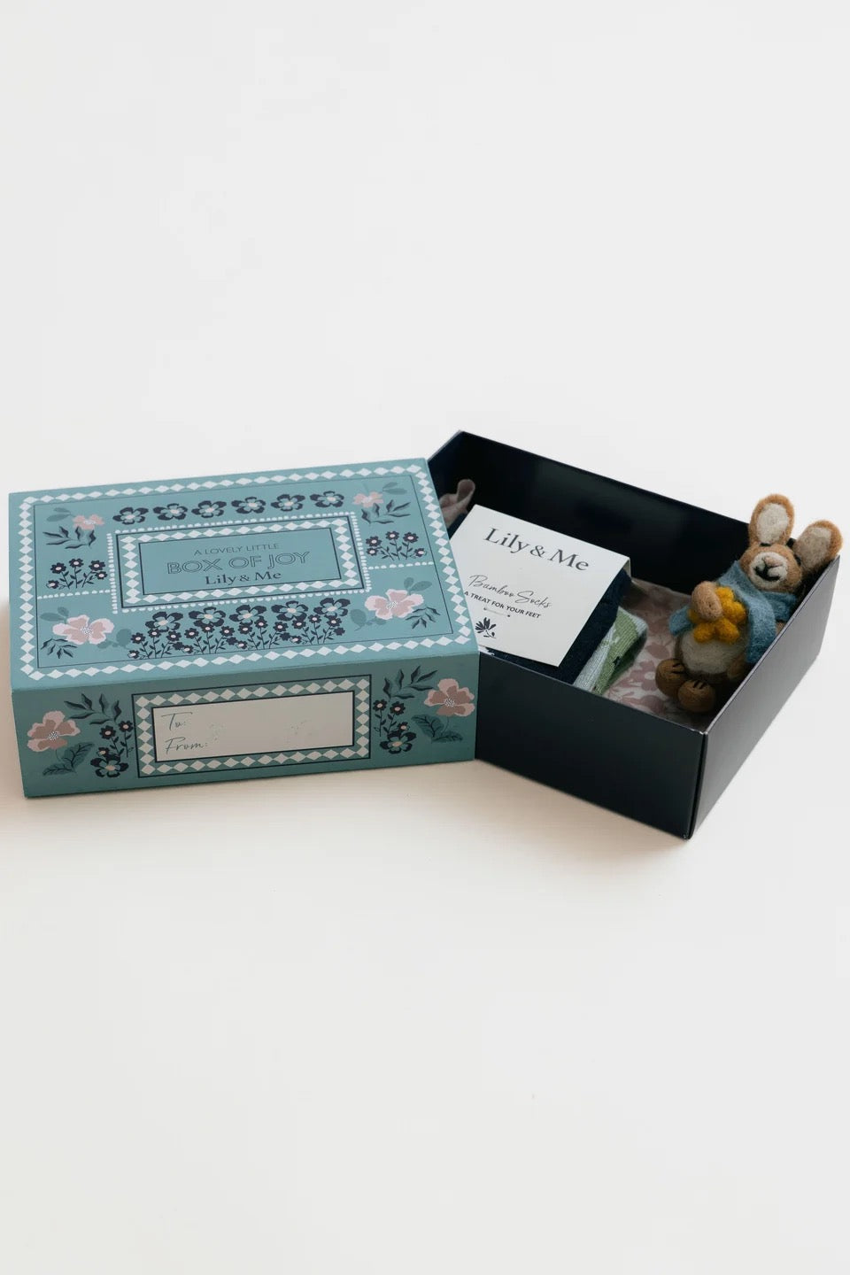 Lily &amp; Me - Moonlight Socks &amp; Celestial Rabbit - Keyring &amp; Sock Gift Box Set