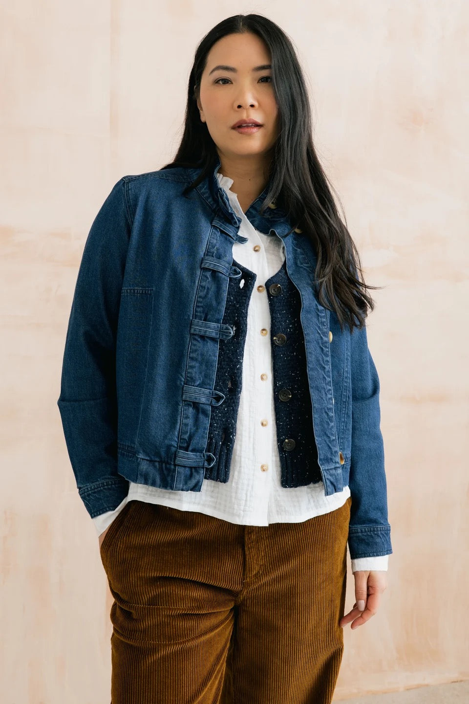 Docklands Plain Denim Utility Jacket - Blue Denim - Lily &amp; Me