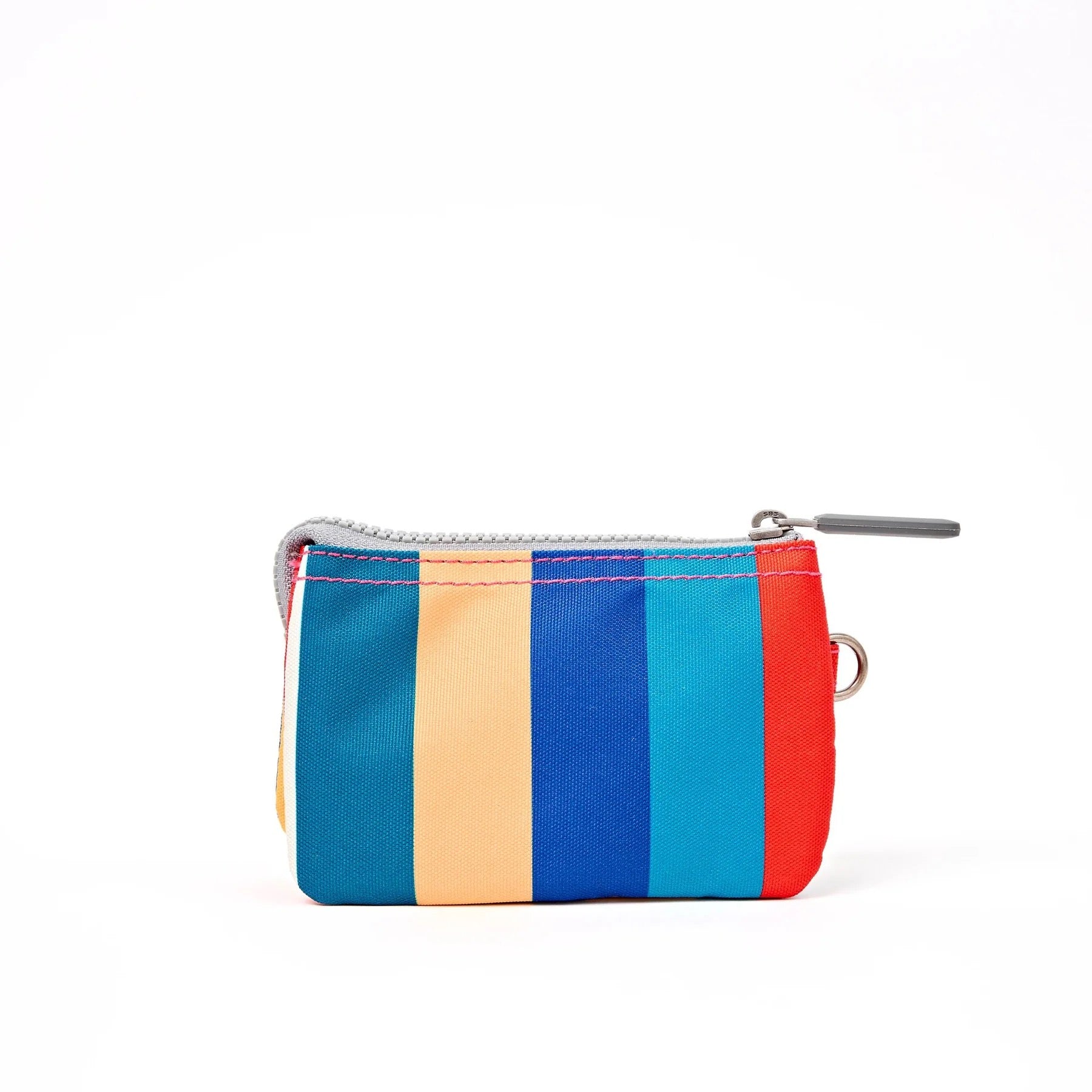 Roka Carnaby Small Wallet - Recycled Canvas - Wide Multi Stripe