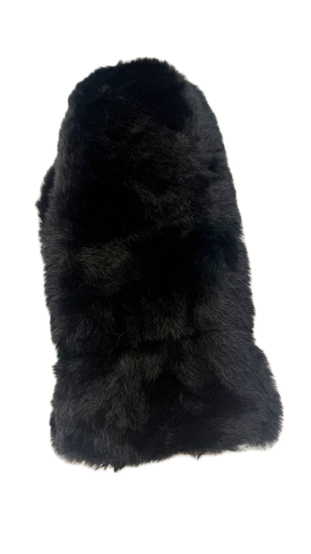 POM- Natalia - Faux Fur Mittens - Black