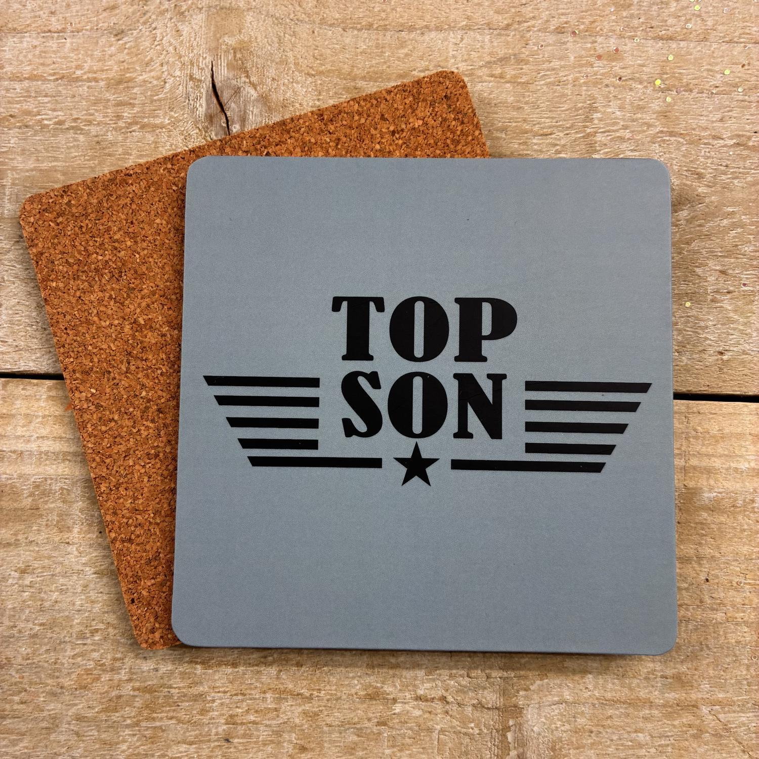 Top Son Coaster - White Cotton