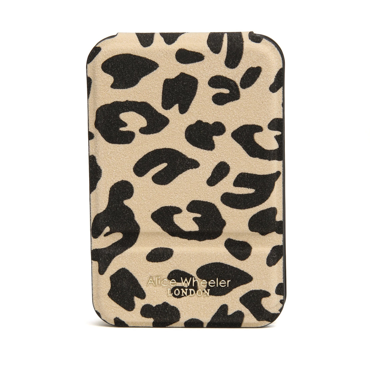 Alice Wheeler - Animal Print - Mini Folding Compact Mirror - Black Leopard