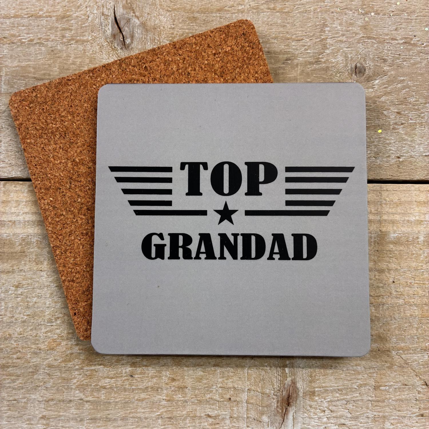 Top Grandad Coaster - White Cotton