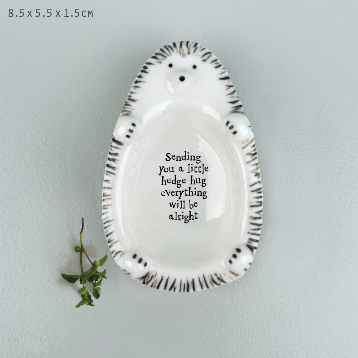 East of India - Hedgehog Porcelain Decoration Boxed - Sending You a little hedge hug