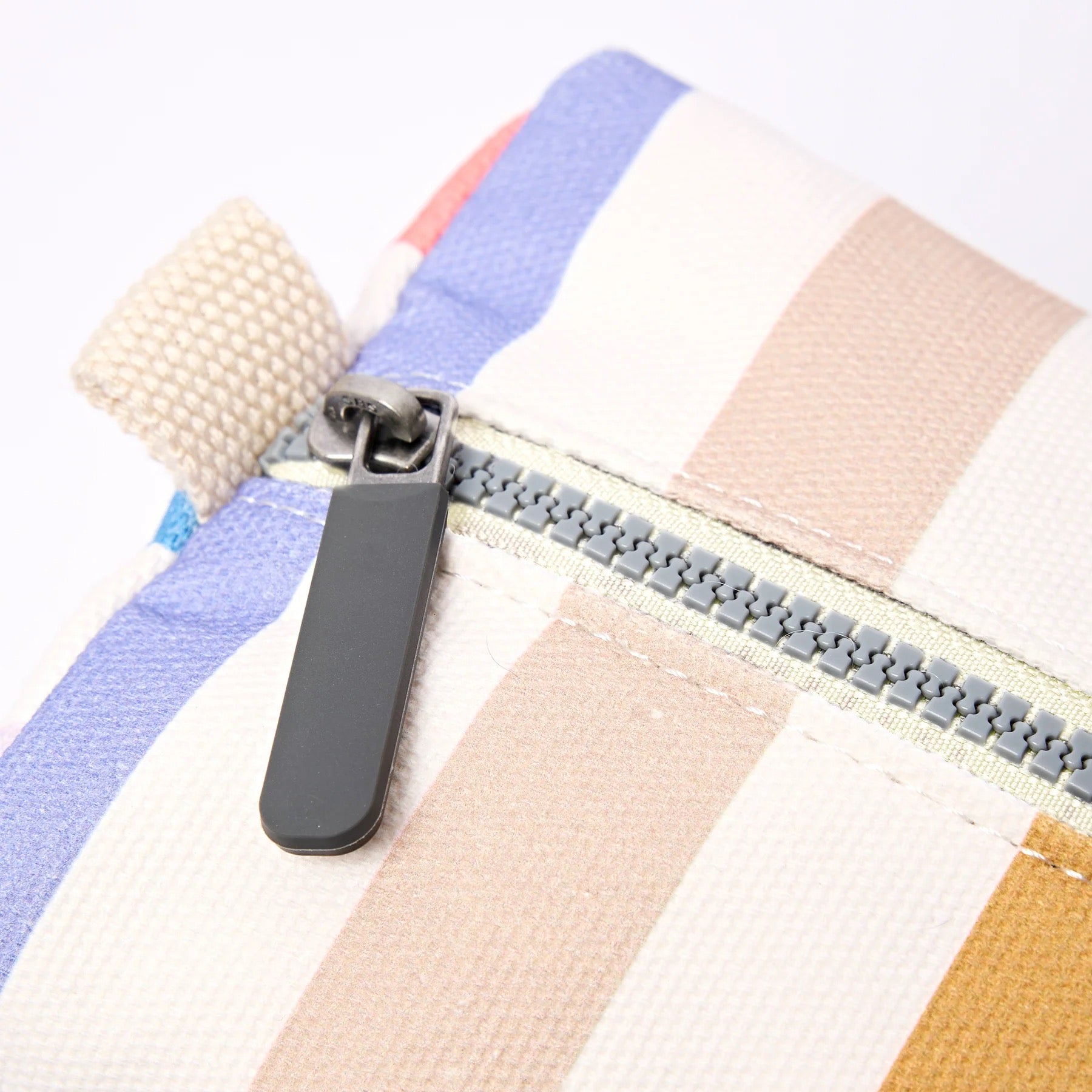 Roka Mayfair Small Wash Bag -Cotton Canvas - Pastel Multi Stripe