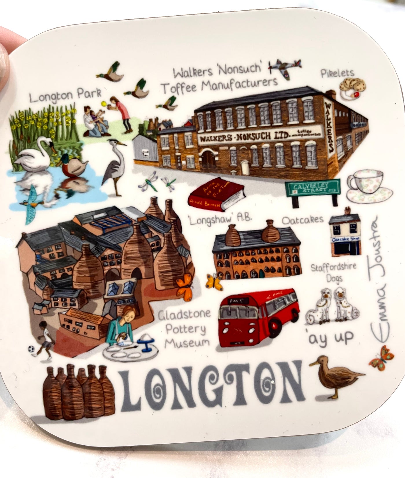 Emma Joustra Six Towns Series - LONGTON Coaster
