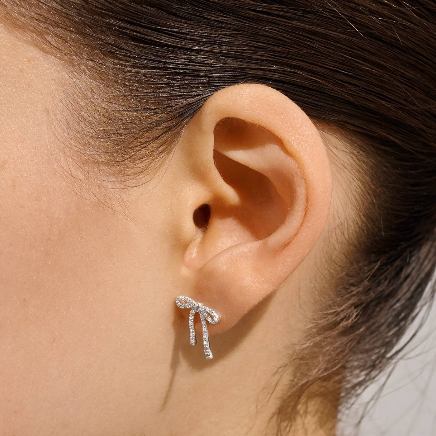 Joma Jewellery - Loved By You - Pave Bow Stud Earrings