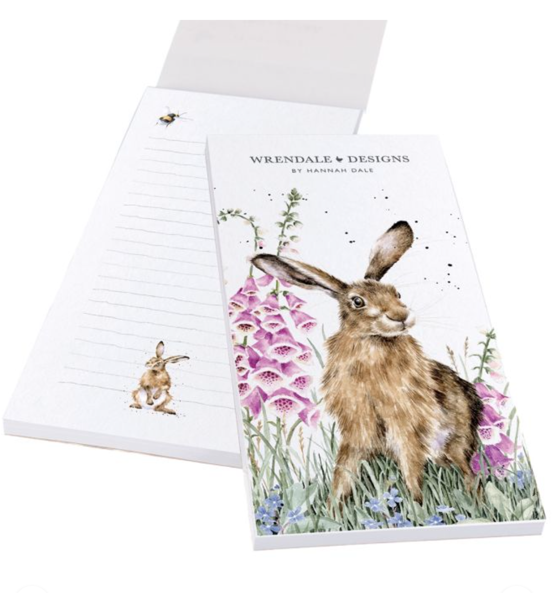 'The Wild Garden' (Hare) Magnetic Shopping Pad  - Wrendale Designs