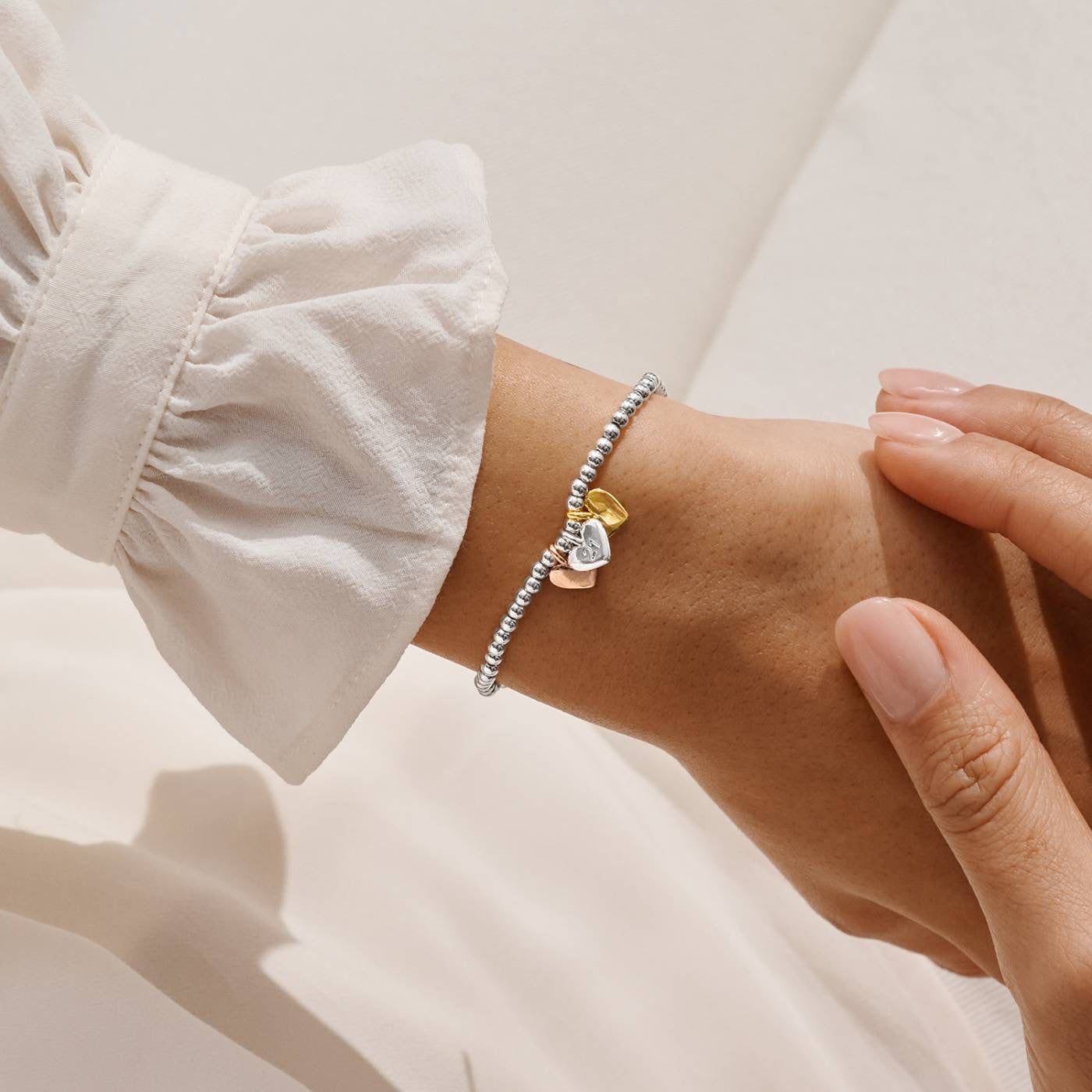 Joma Jewellery - Charmed Moments - A Little 'Happy 21st Birthday' - Three Tone Charm Bracelet