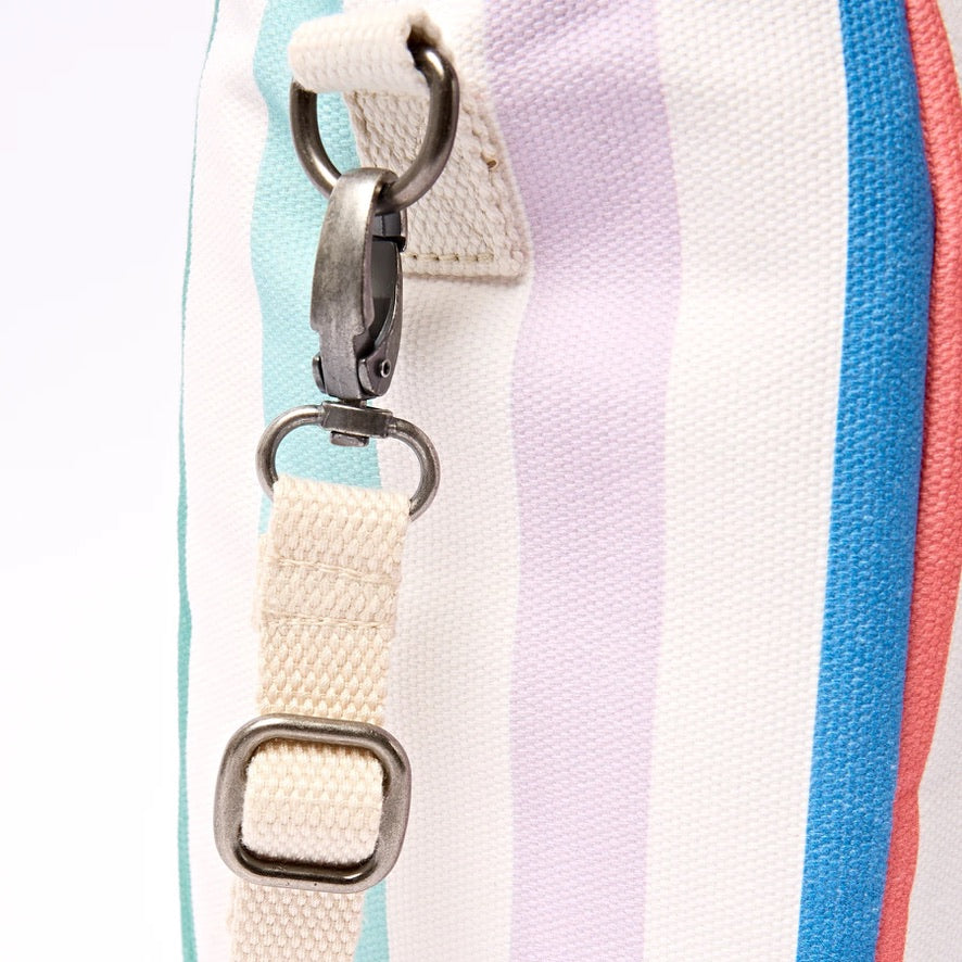 Roka Hampstead Lunch Bag -Cotton Canvas - Pastel Multi Stripe