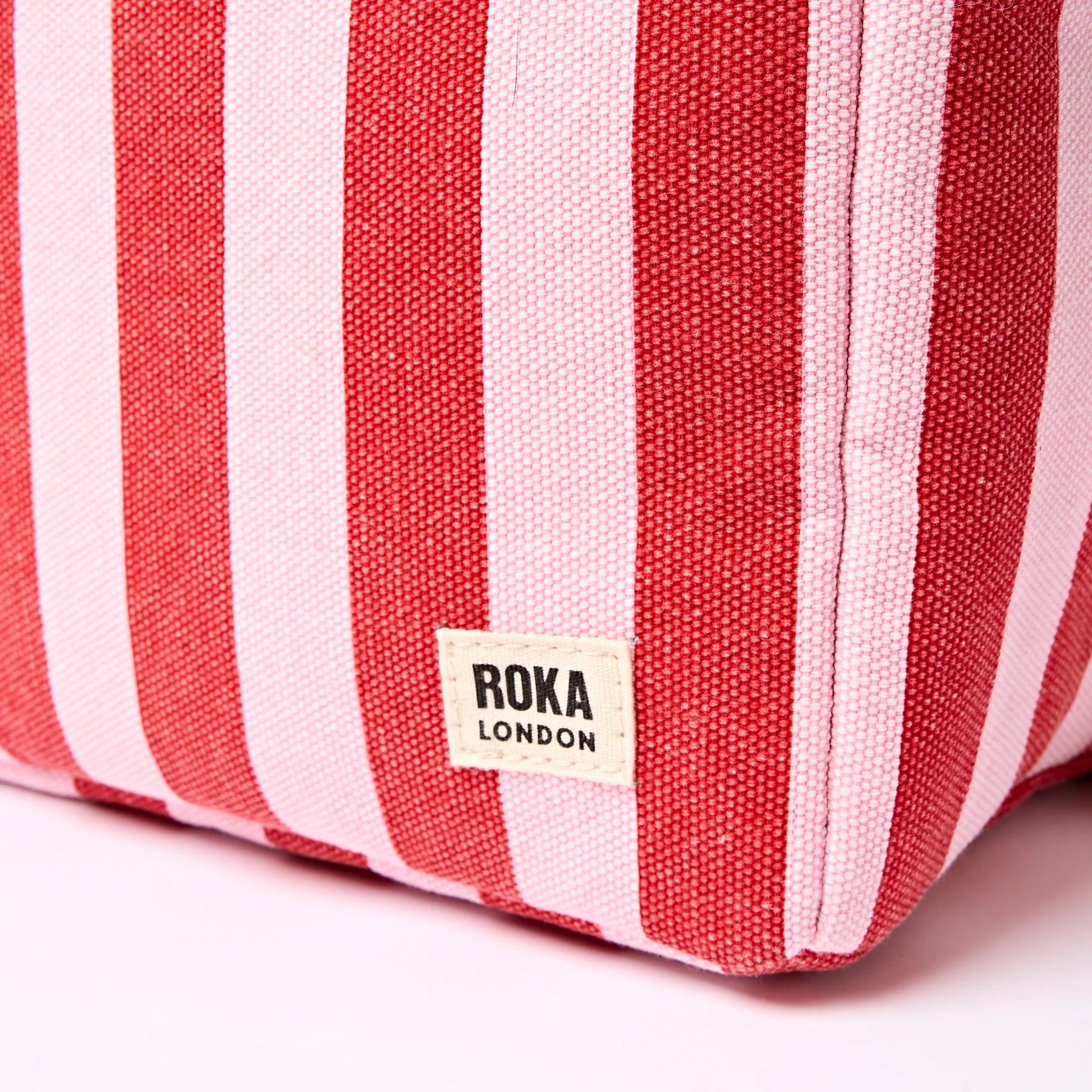 Roka Hampstead Lunch Bag -Cotton Canvas - Strawberry Stripe