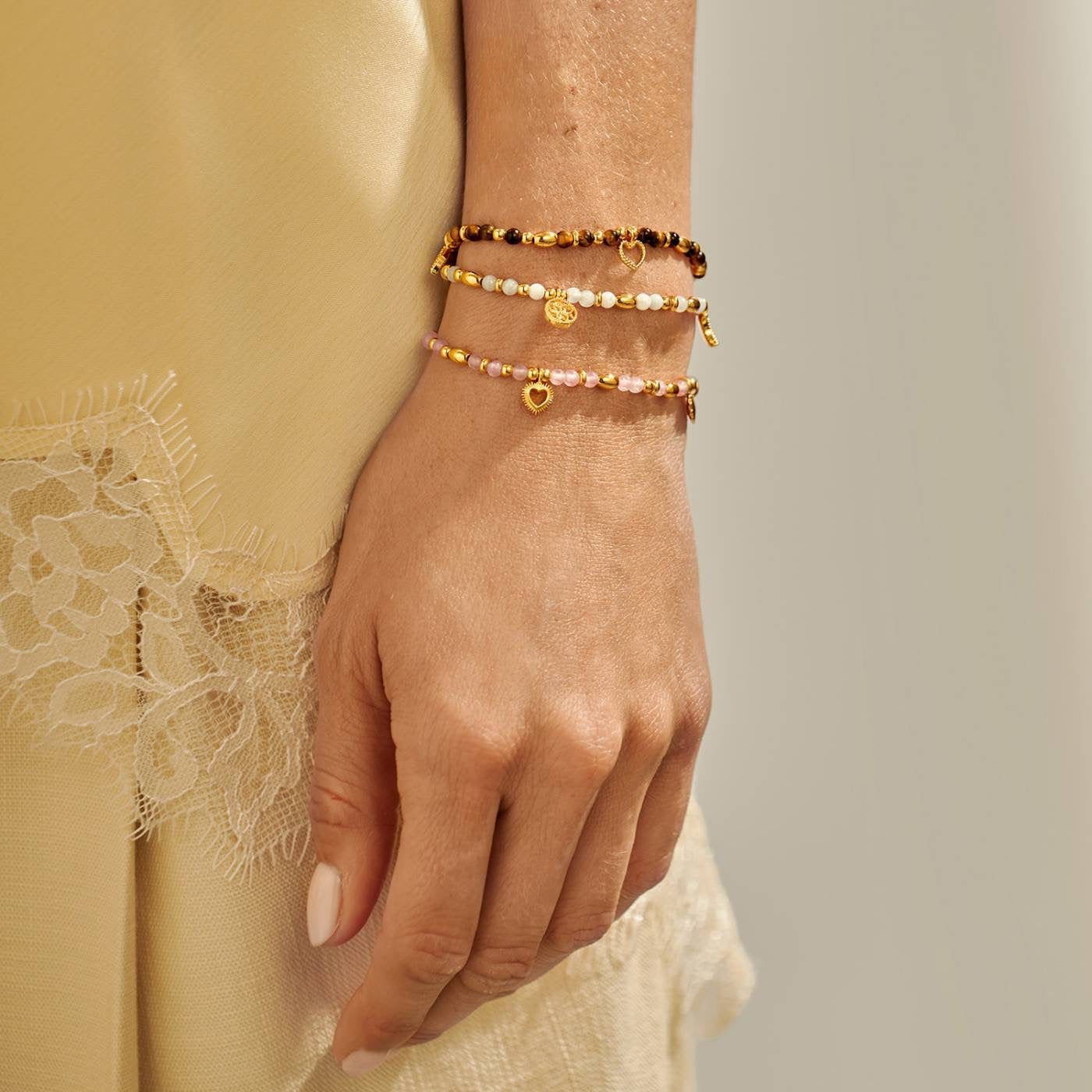 Joma Jewellery - Affirmation Card - Success - Gold Plated &amp; Gemstone Bracelet