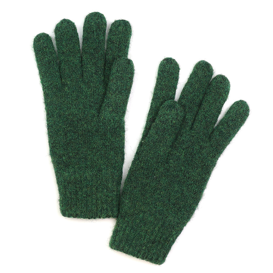 POM Men's Alpaca Blend Knitted Gloves - Forest Green