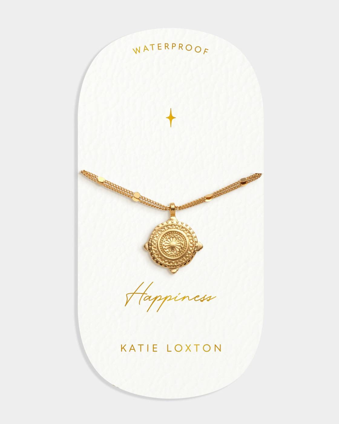 Katie Loxton Waterproof Jewellery - Happiness Gold Coin Bracelet - Gold