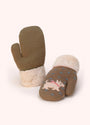 Powder KIDS Westie Cosy Knitted Mittens - Moss Green