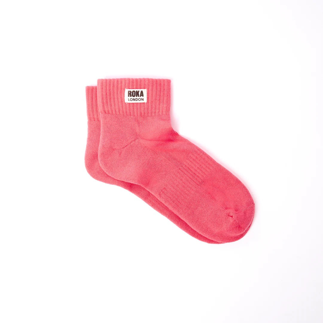 ROKA Wembley Ladies Trainer Ankle Socks - Sugar Coral