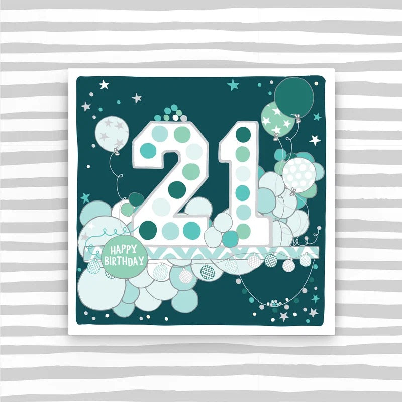 21 - Stars And Balloons Birthday Card - Molly Mae