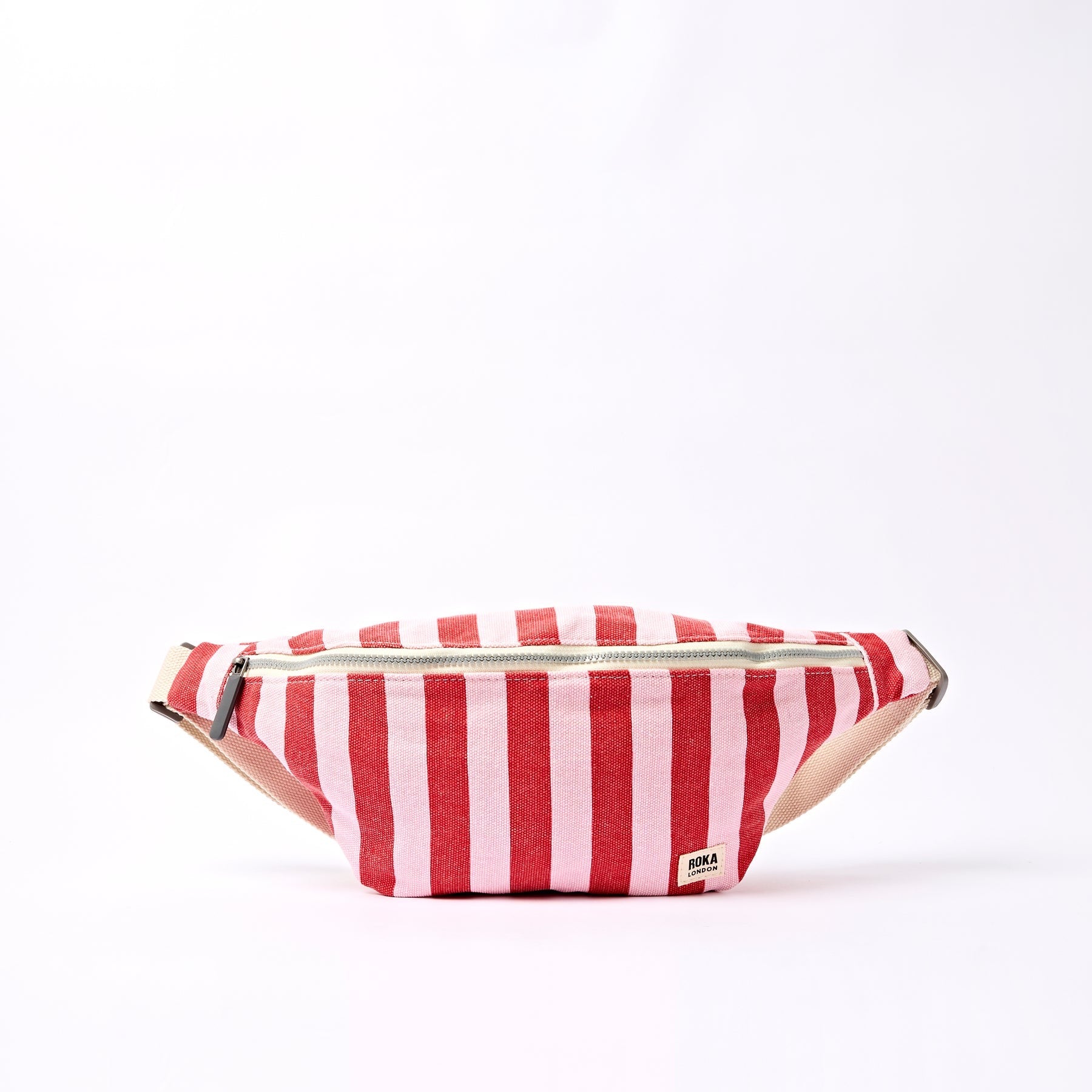 Roka Mill Hill Sling/Crossbody Bag -Cotton Canvas - Strawberry Stripe