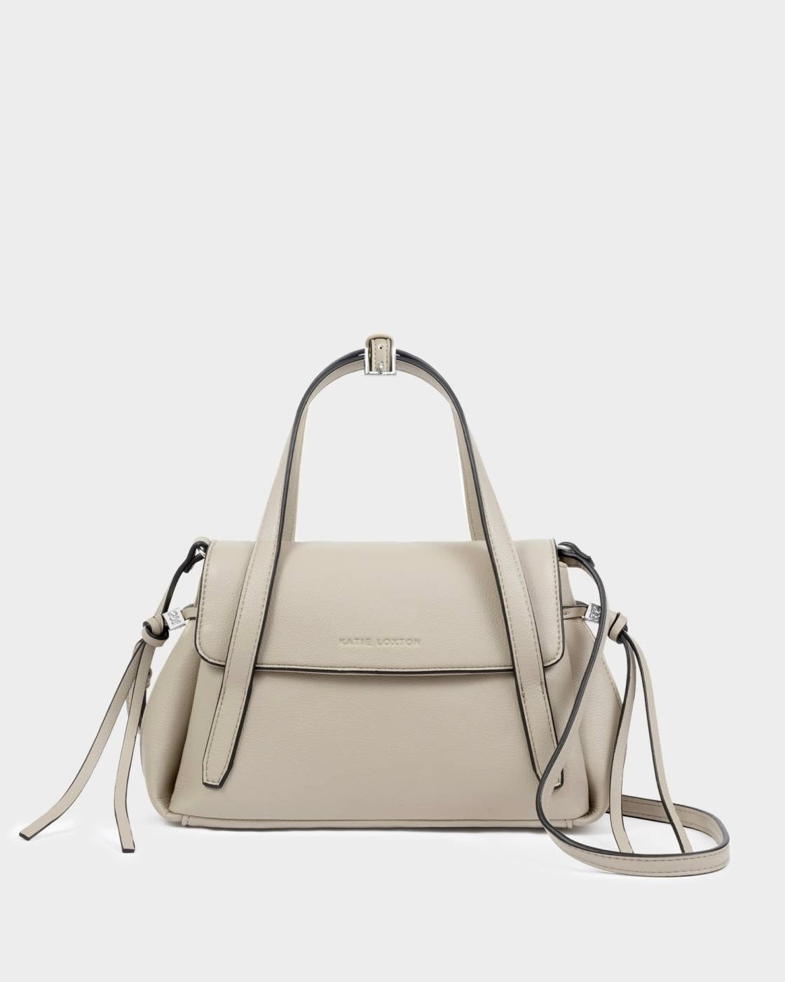 Katie Loxton - Alyssa - Top Handle Tassel Grab Handbag - Cloud Taupe/Black