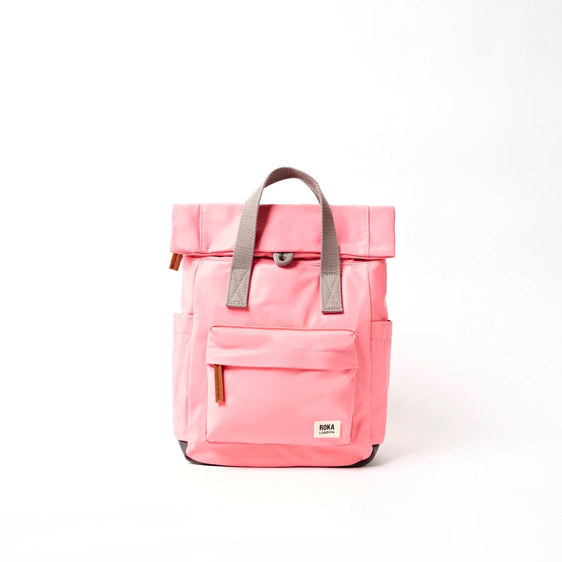 Roka Canfield Roll Top- Recycled Nylon - Small Backpack - Pink Lemonade