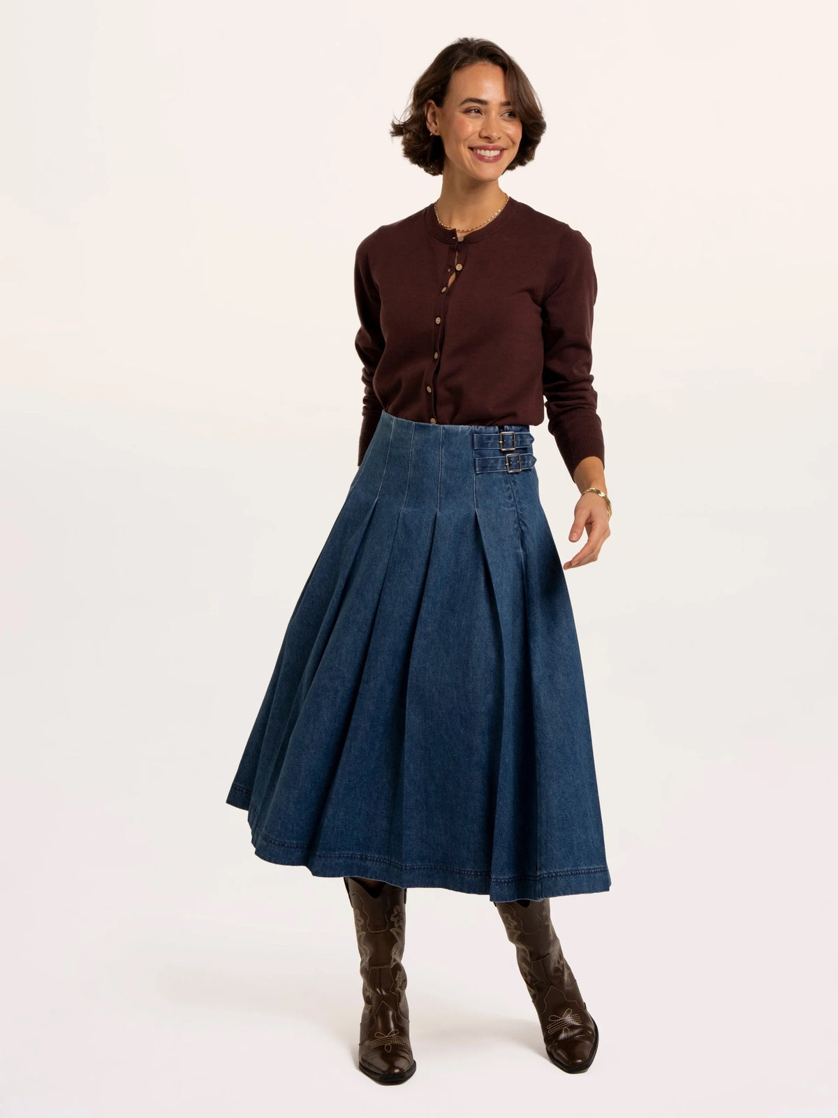 Brakeburn - Mia - Knitted Cardigan - Burgundy
