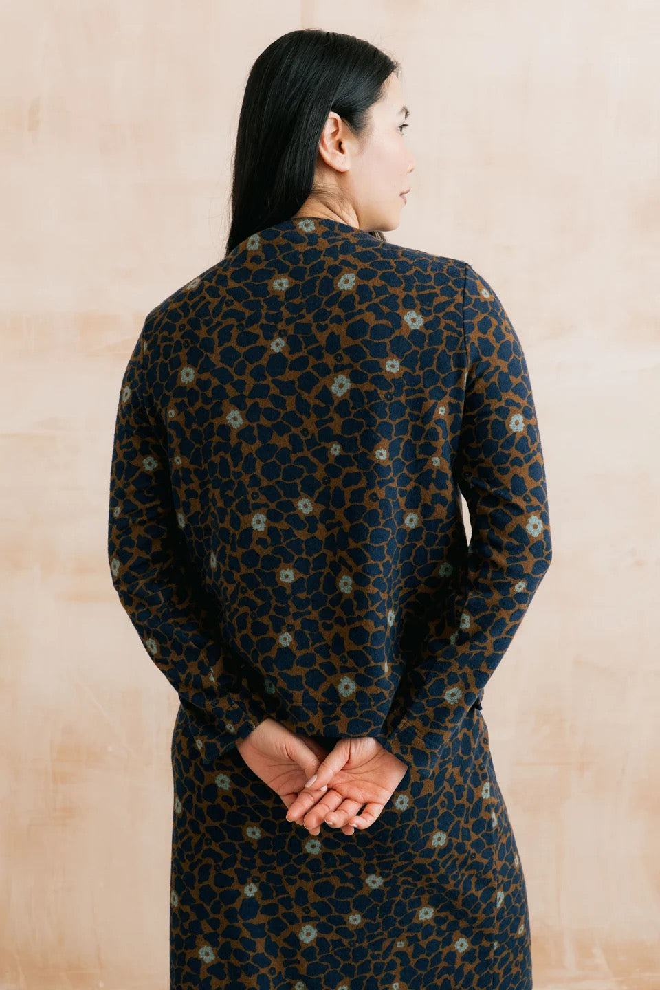 Cairn - Stamp Print Turtle Neck Jumper - Burnt Caramel - Lily &amp; Me