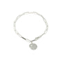 Dira Disc Paper-Link Chain Bracelet - Silver - Clementine Jewellery