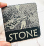 Stone Canal Scene Image Slate Coaster