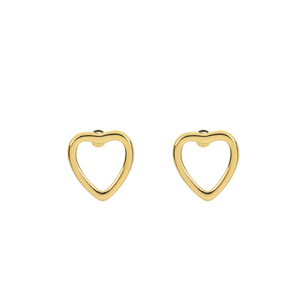 Lanes - Open Hearts - Boxed Stud Earrings - Gold