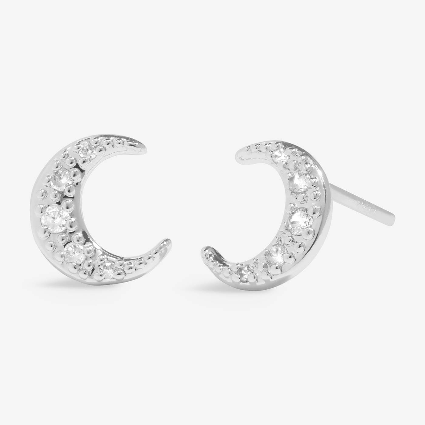 Joma Jewellery Moments to Shine - Love You To The Moon - Silver Plated Moon Boxed Stud Earrings (Copy)