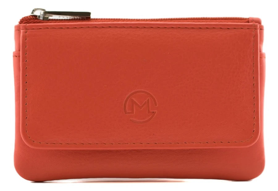 Mala Leather Origin Small Flap Coin Purse with RFID Protection (4110 5) - Orange