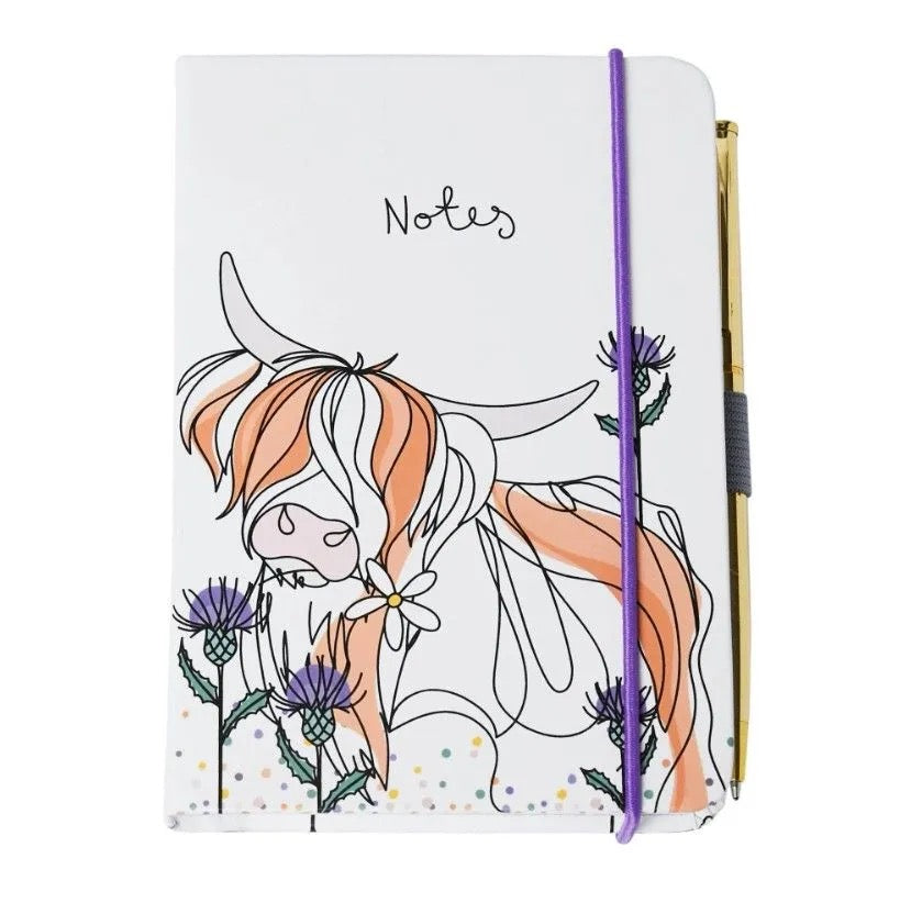 Belly Button - Highland Cow - A6 Notebook &amp; Pen