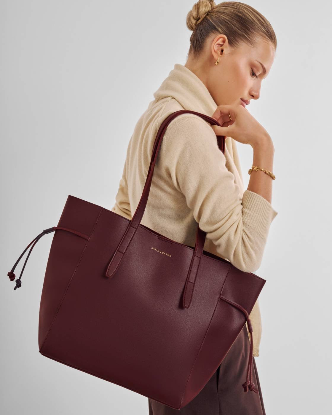Katie Loxton - Ashley - Tassel Large Tote Handbag - Cherry