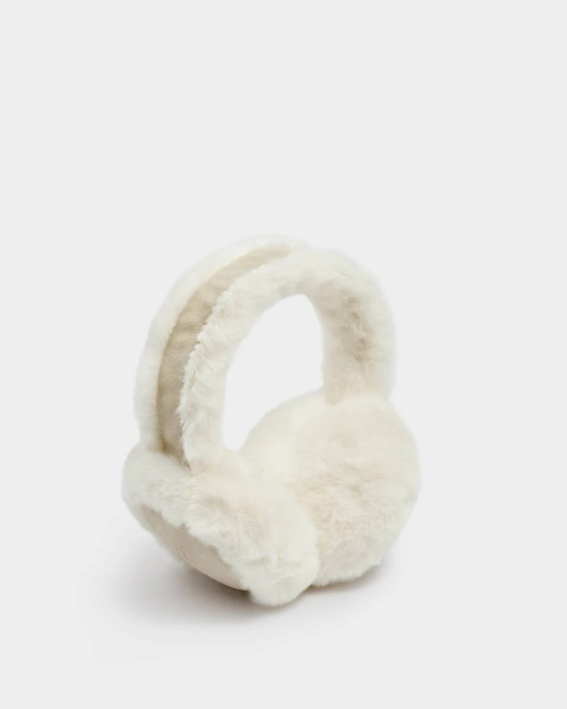 Katie Loxton -Faux Suede Earmuffs - Taupe/Cream