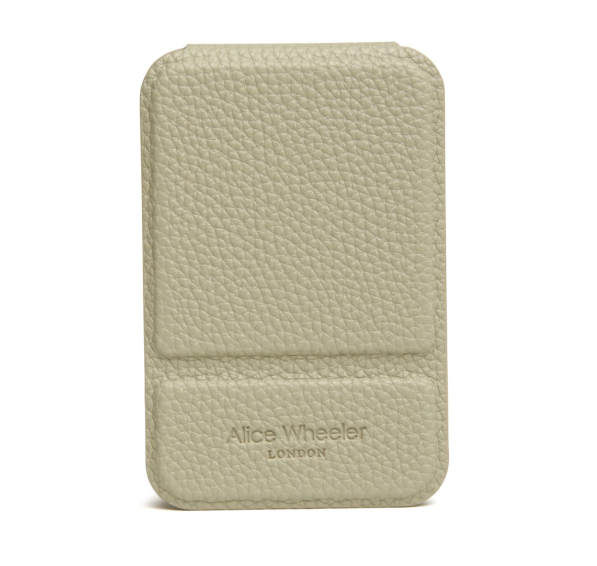 Alice Wheeler - Faux Leather - Mini Folding Compact Mirror - Pistachio