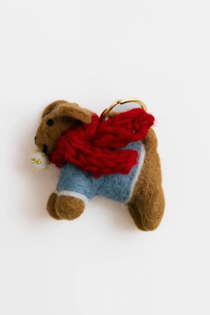 Lily &amp; Me - Windy Day Socks &amp; Felt Dog - Keyring &amp; Sock Gift Box Set
