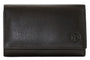 Mala Leather - Origin Medium Tri-Fold & Zip Purse (3698 5)- Black