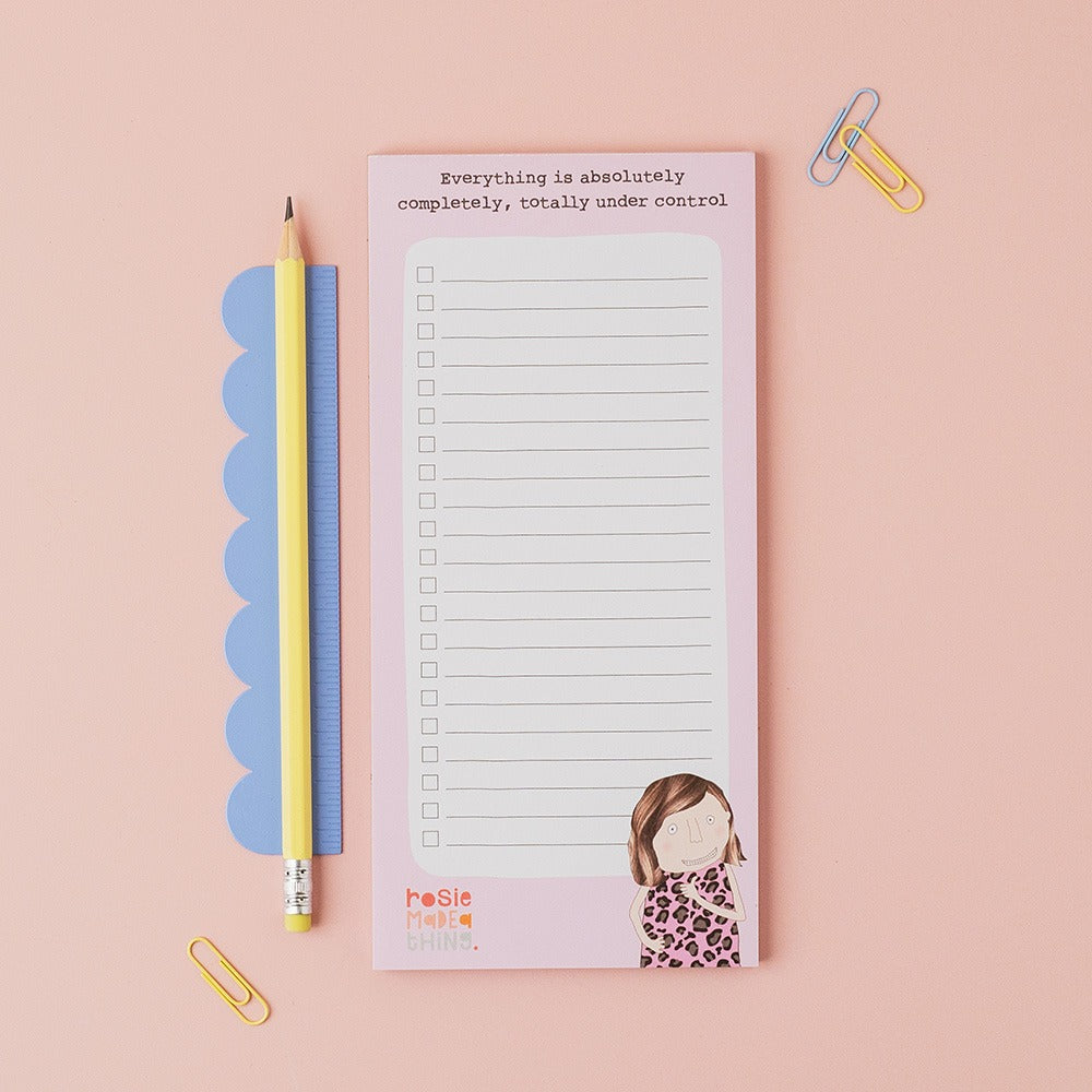 Rosie Made A Thing - Under Control List Pad - Slim Notepad