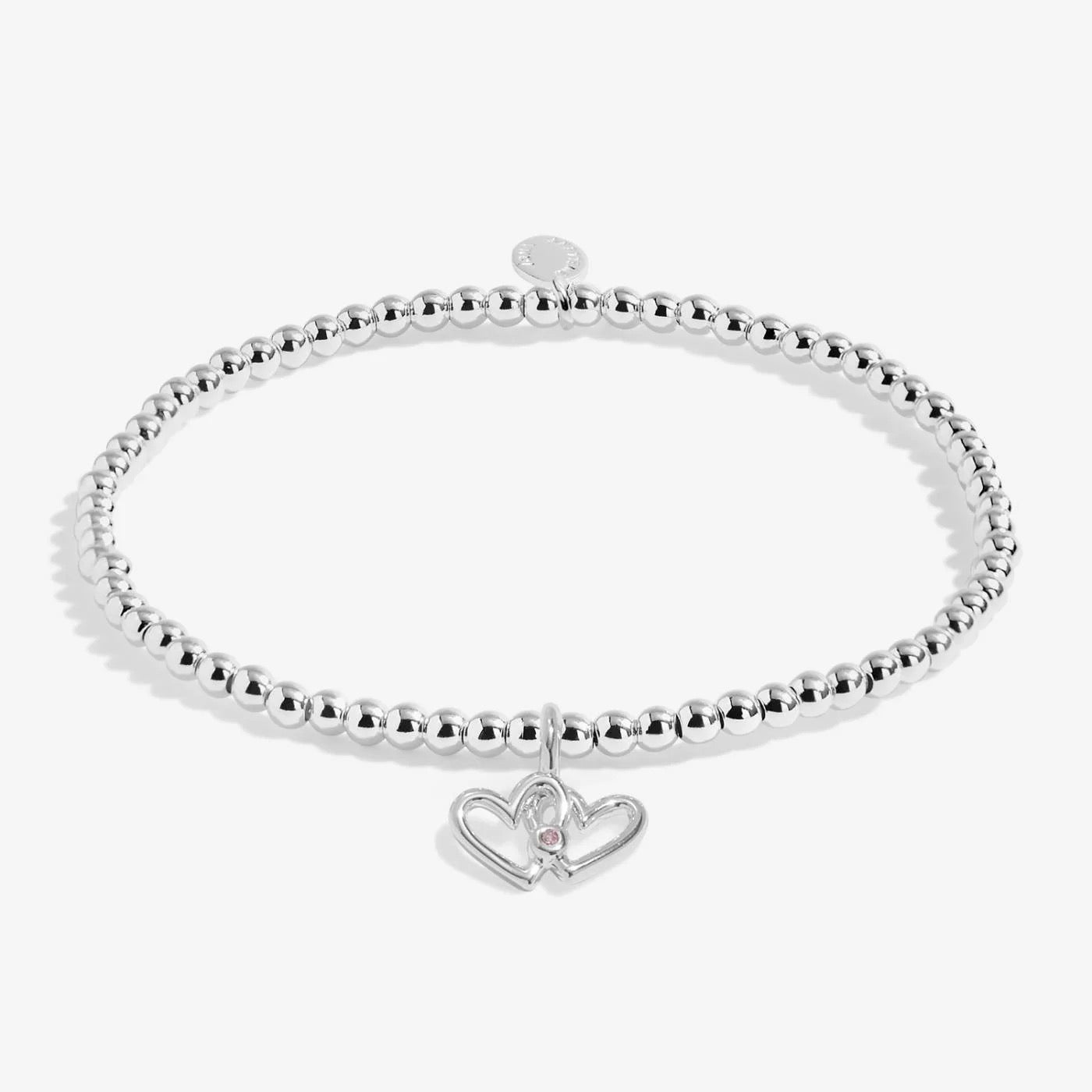 Joma Jewellery KIDS Confetti - Best Bestie -  Silver Stretch Bracelet
