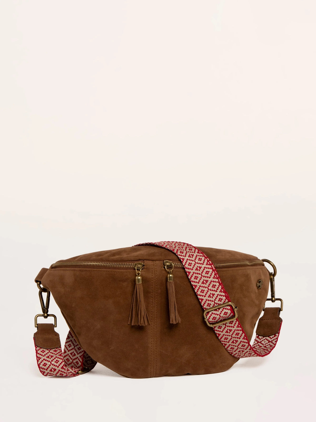 Brakeburn - Florence - Faux Suede Medium Sling/Crossbody Bag - Tan Brown