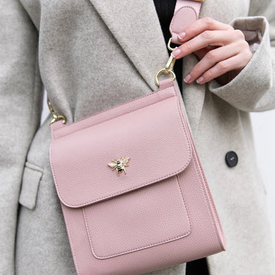 Alice Wheeler Pink Small Bloomsbury Crossbody Bag