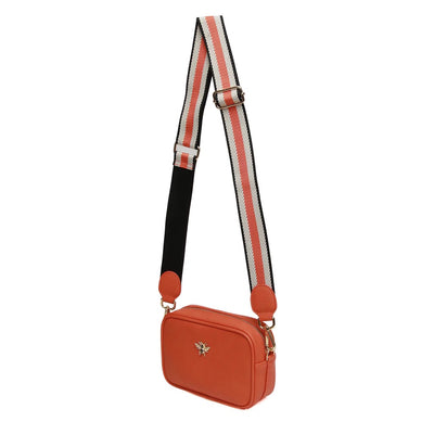 Alice Wheeler Orange Mini Mayfair Crossbody Bag with Bag Strap