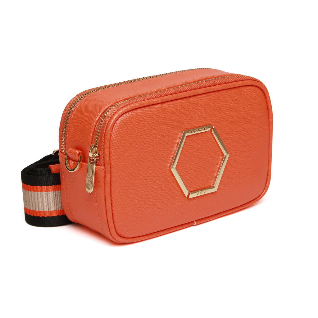 Alice Wheeler Honeycomb Pimlico Crossbody Bag - Orange