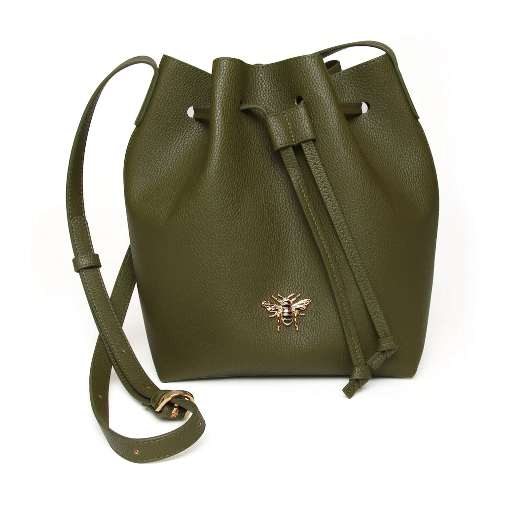 Alice Wheeler Bucket Crossbody Bag - Olive Green