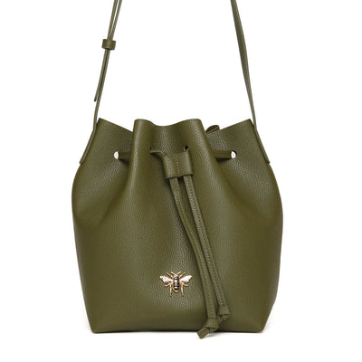 Alice Wheeler Bucket Crossbody Bag - Olive Green