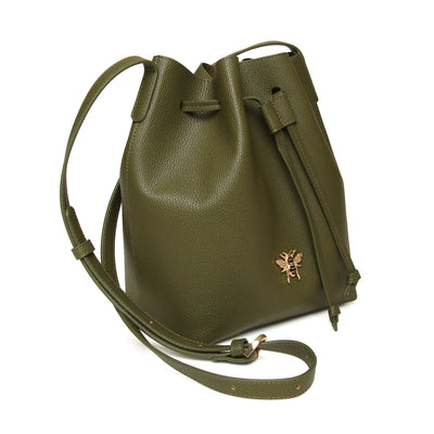 Alice Wheeler Bucket Crossbody Bag - Olive Green