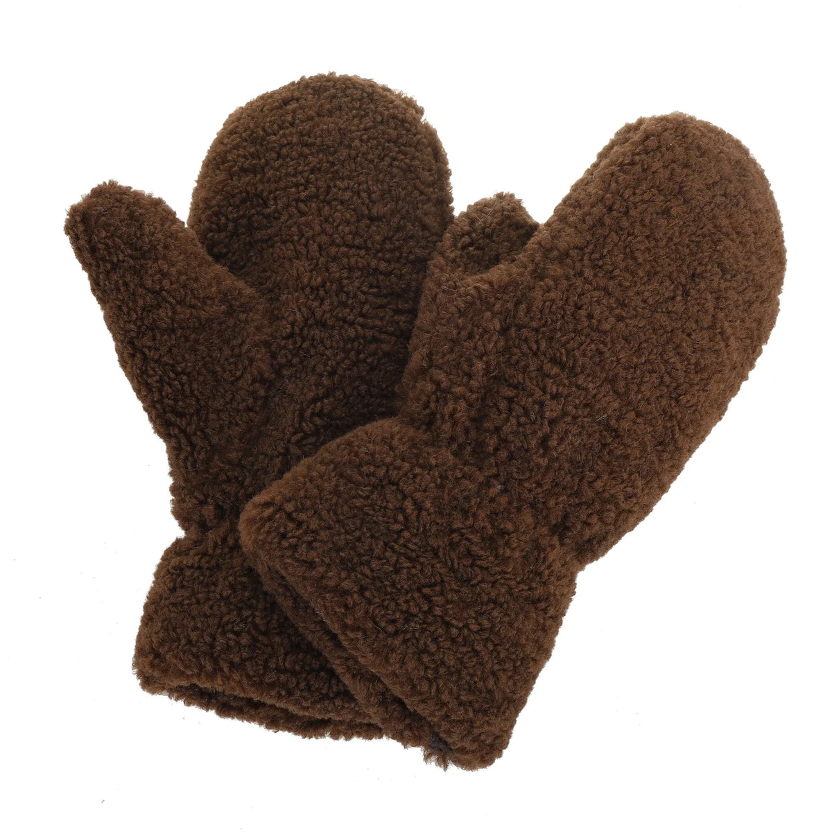 Park Lane - Ladies Teddy Boucle Fleece Mitten - Chocolate