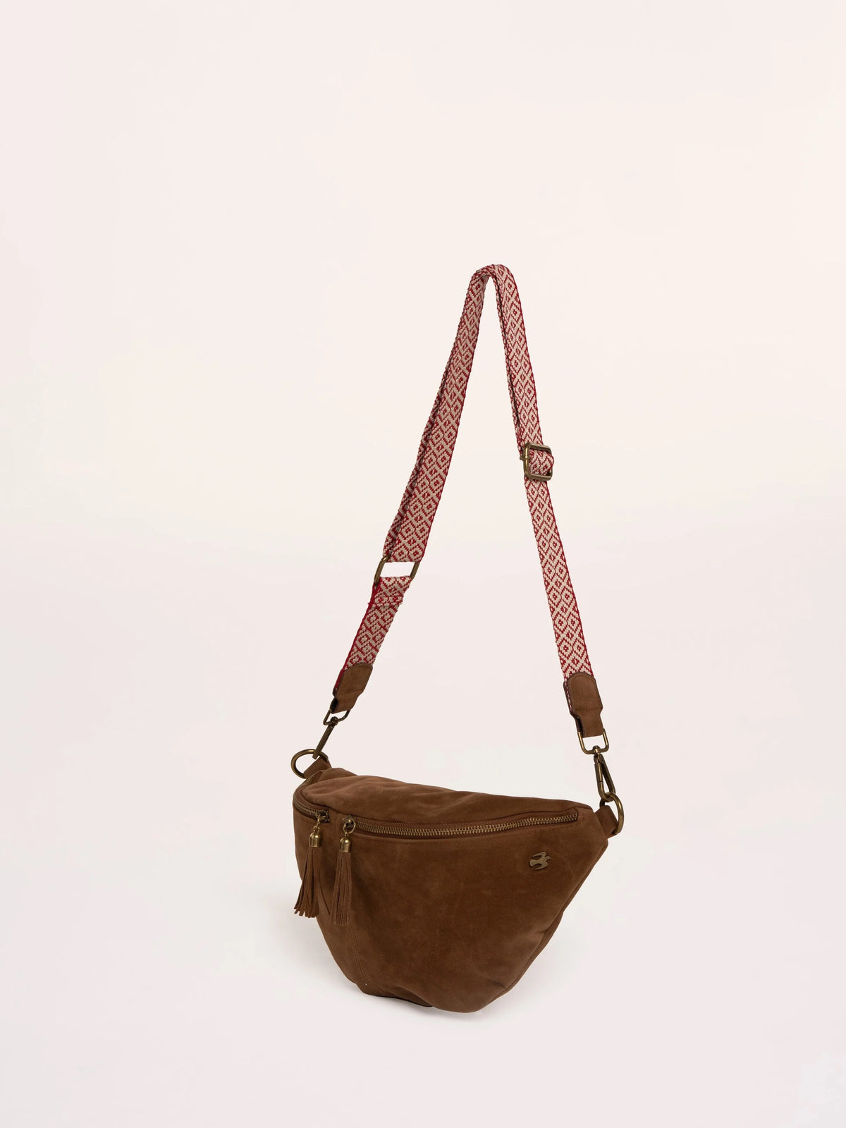 Brakeburn - Florence - Faux Suede Medium Sling/Crossbody Bag - Tan Brown